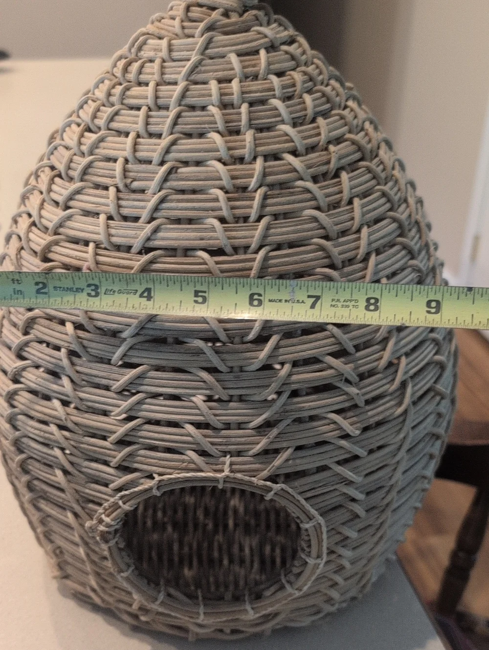 Woven Grey Rattan Bird/Bee's Nest - Home Accents